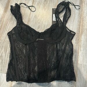 BLACK LACE CORSET